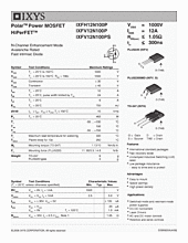 DataSheet IXFH12N100P pdf